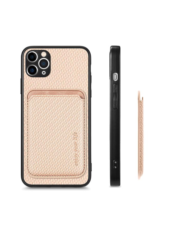 Zaboon Case For iPhone 11 Carbon Fiber Leather Card Magsafe Magnetic Phone Case - Image 2