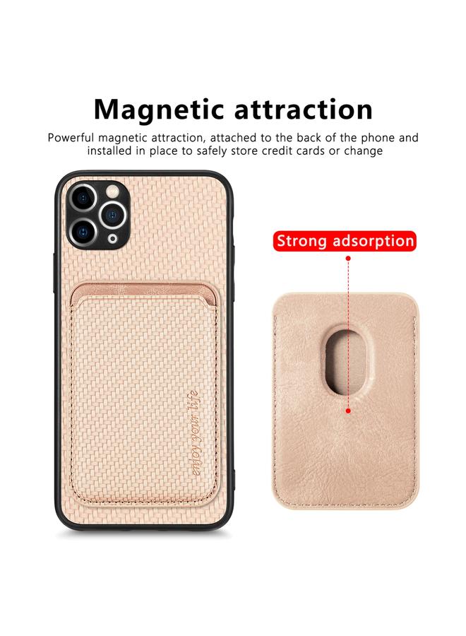 Zaboon Case For iPhone 11 Carbon Fiber Leather Card Magsafe Magnetic Phone Case - Image 4