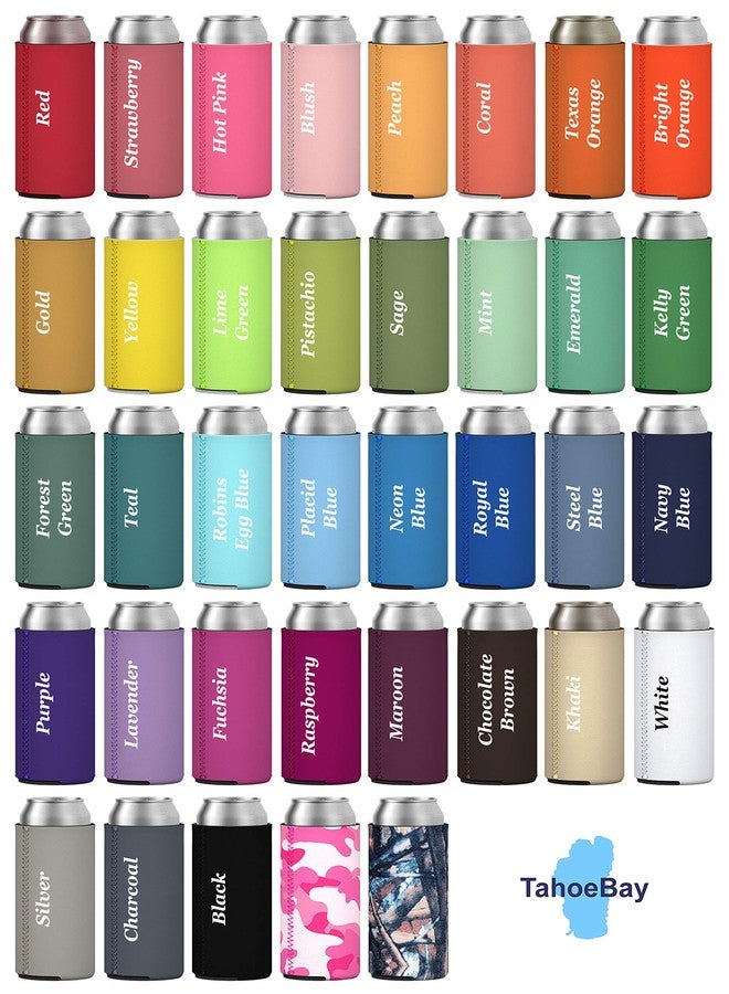 جي7 باور حافظات علب المشروبات النحيفة من تاهو باي - أكمام بيرة فارغة من النيوبرين (لون أخضر غابي) - Image 4