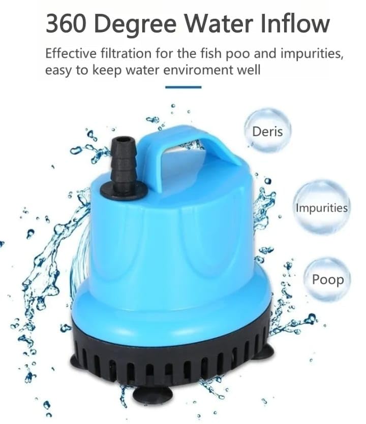 rizopets multifunctional Submersible Water Pump, Compact Aquarium Fountain Pump, Blue and Black 2000R watt 15 /900L/H AC220V/50Hz - Image 4