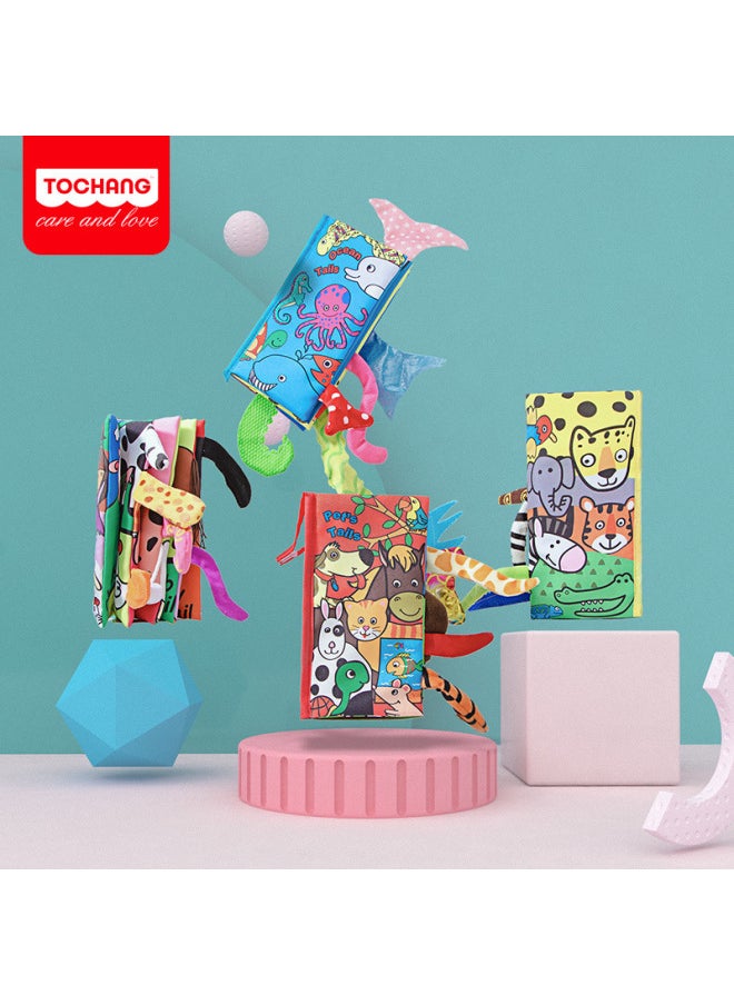 Baby Toys Three-Dimensional Cloth Book Tear Not To Rip Early Teaching Bite Washable Children Children Enlightenment Baby Hand Tear Book-Colour:4 Books: Pets + Ocean + Jungle + Farm  - Image 3