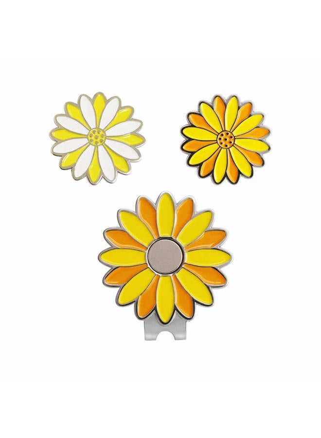 PINMEI Flower Golf Ball Marker with Golf Hat Clip for Your Friend - Image 1