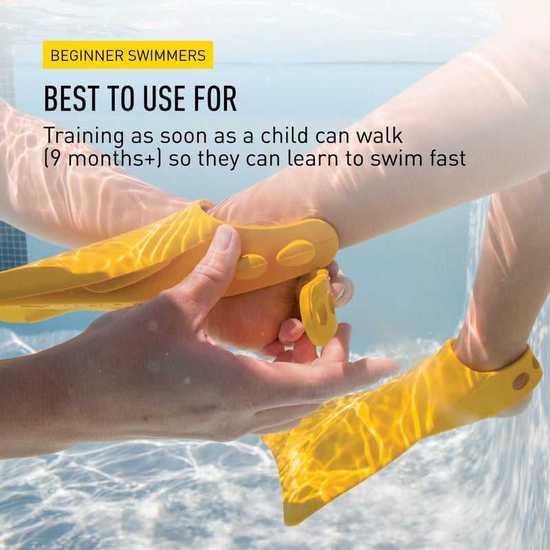 FINIS Fishtail 2 Swim Fins for Toddlers & Kids - Builds Water Confidence - Soft Rubber Fit - Float Assist - Jr Size 6-11 - Image 5