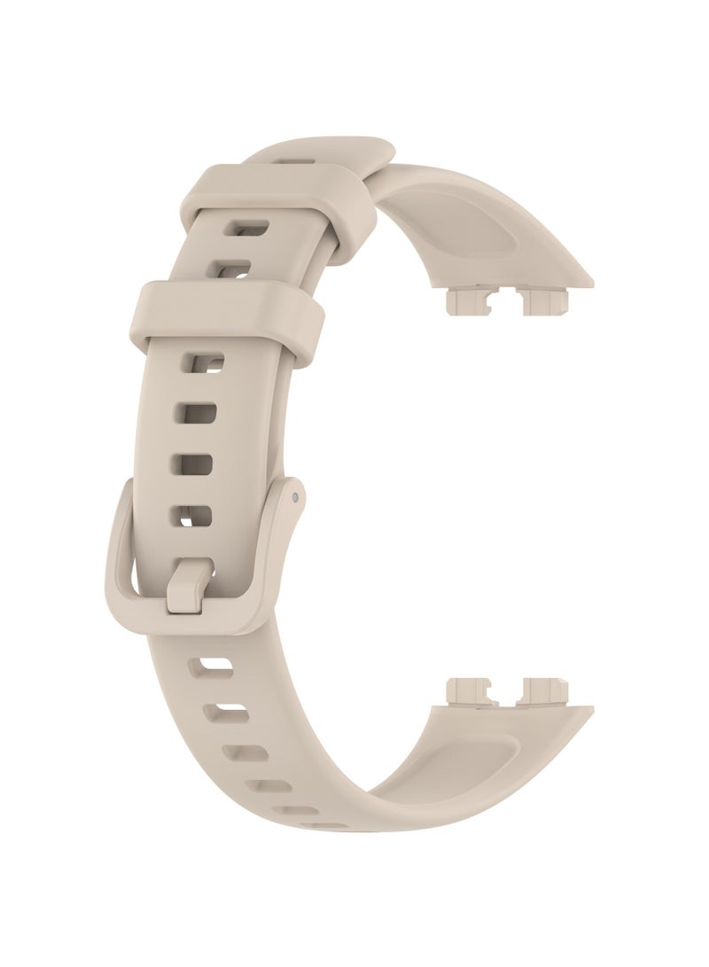 Straps Compatible with Huawei Band 10,Band 9,Band 8 Soft TPU Band for Men and Women,Beige  - Image 2