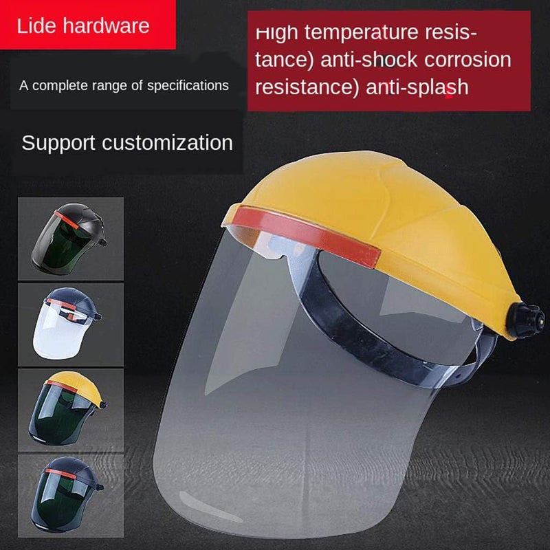 klarakoUniversal Professional Headwear AntiklarakoFog Welding Grinding Shield AntiklarakoDust SplashklarakoProof Raisable Wide Visor Grinding Paint klarakoYellow+Green - Image 3