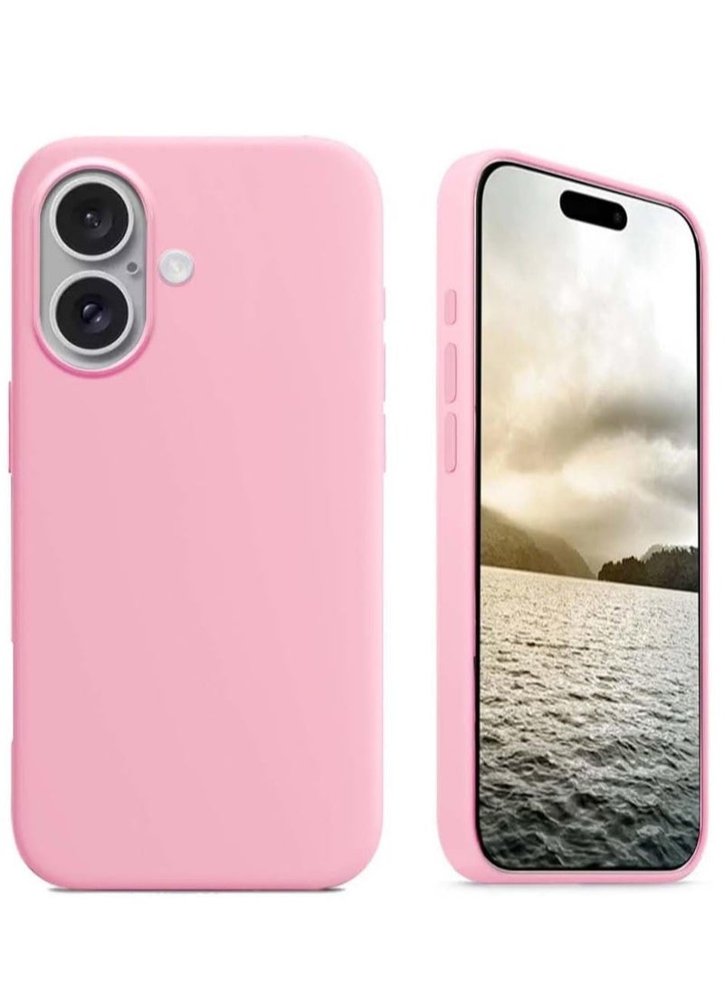 Generic NEW iPhone 16 Plus Slim Fit Matte Pink TPU Case – Soft, Flexible Silicone Back Cover  - Image 1