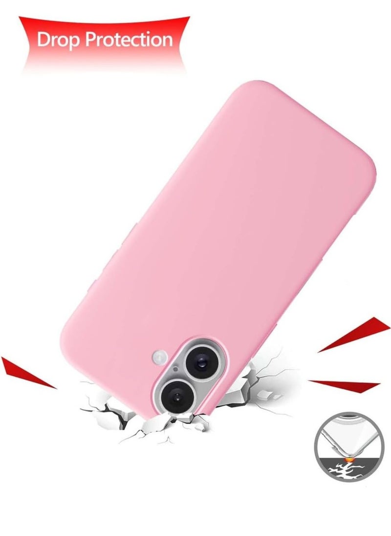 Generic NEW iPhone 16 Plus Slim Fit Matte Pink TPU Case – Soft, Flexible Silicone Back Cover  - Image 4