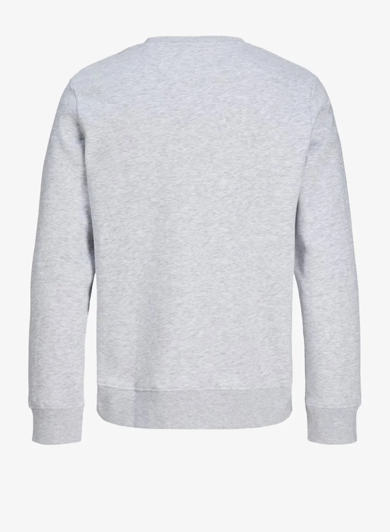 JACK & JONES Solid Crew Neck Regular Fit Sweatshirt