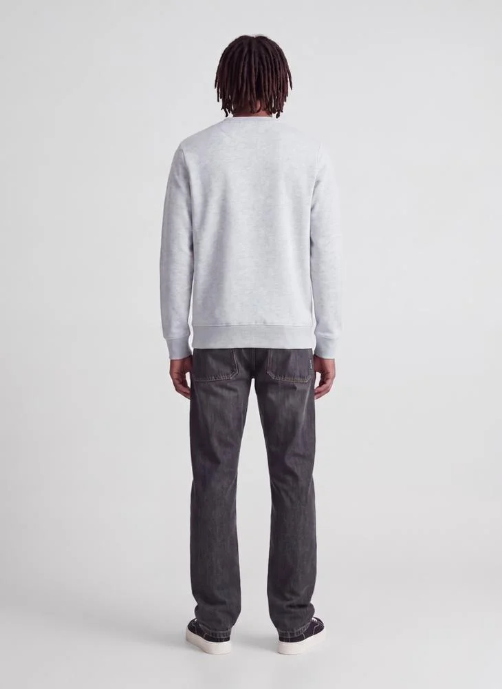 JACK & JONES Solid Crew Neck Regular Fit Sweatshirt