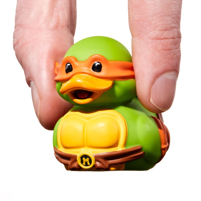 توبز شخصية البطة المطاطية المصنوعة من الفينيل من Tubbz Mini Michelangelo - بضائع Tmnt الرسمية - أفلام الحركة وألعاب الفيديو - Image 1