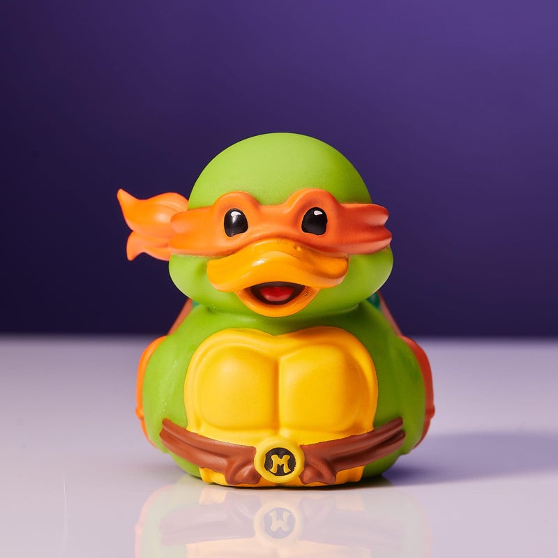 توبز شخصية البطة المطاطية المصنوعة من الفينيل من Tubbz Mini Michelangelo - بضائع Tmnt الرسمية - أفلام الحركة وألعاب الفيديو - Image 3