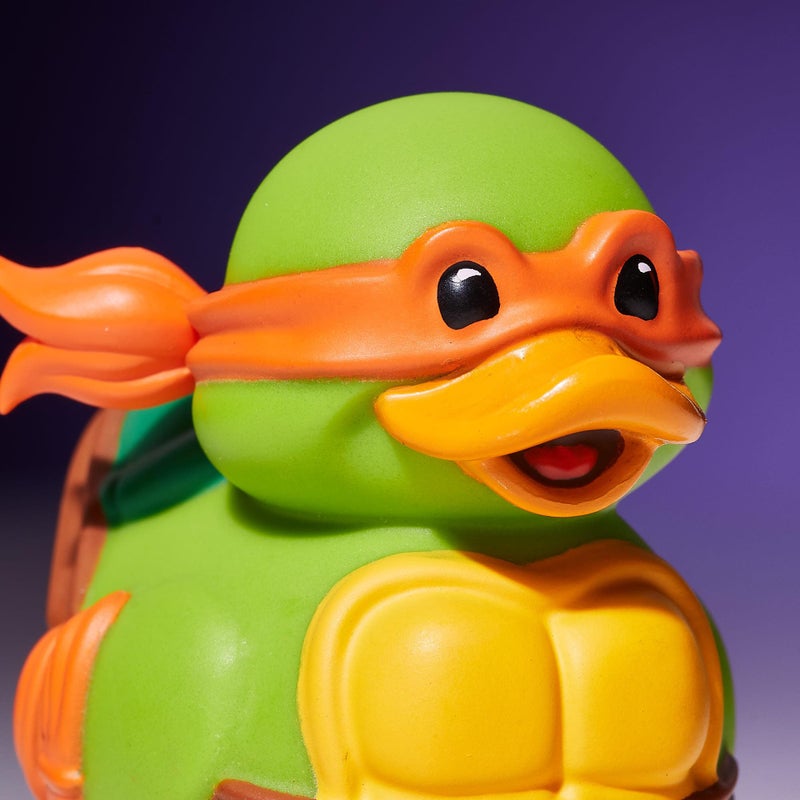 توبز شخصية البطة المطاطية المصنوعة من الفينيل من Tubbz Mini Michelangelo - بضائع Tmnt الرسمية - أفلام الحركة وألعاب الفيديو - Image 4