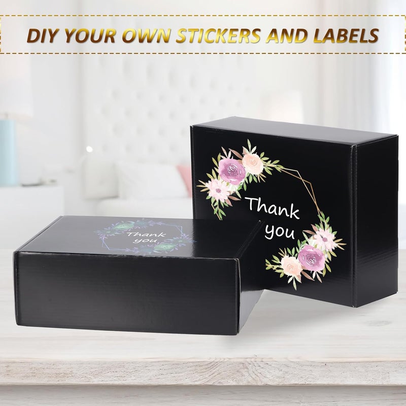 HORLIMER 12x9x4 inches Shipping Boxes Set of 20, Black Medium Corrugated Cardboard Gift Mailer Box - Image 4