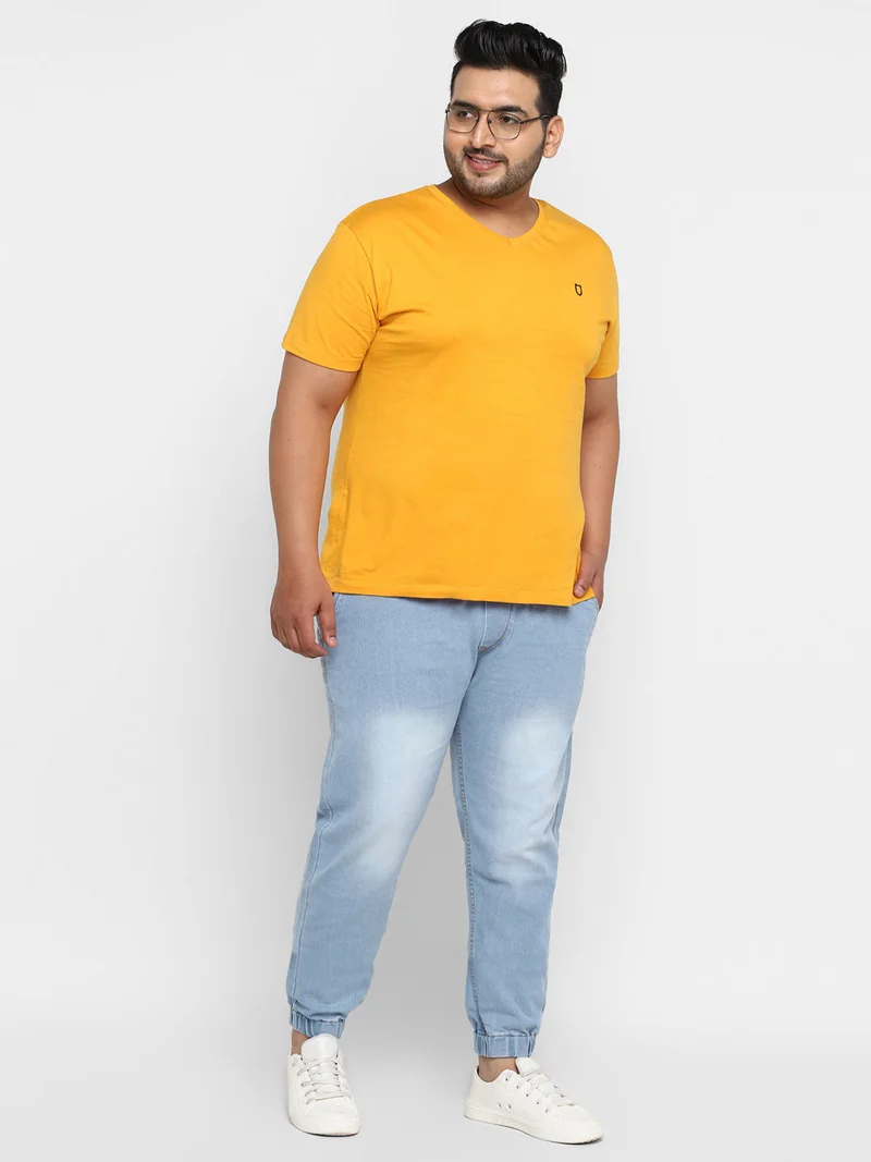Urbano Fashion  Urbano Plus Men's Light Blue Regular Fit Jogger Jeans Stretch for Men | Best Price UAE