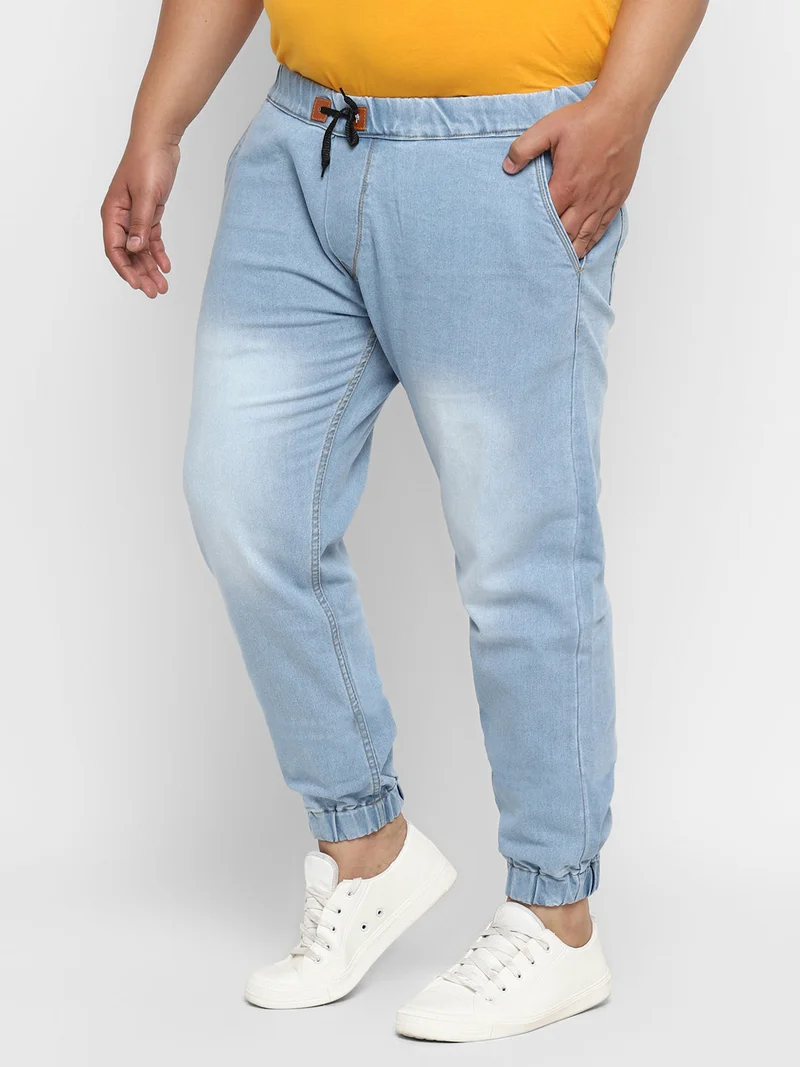 Urbano Fashion  Urbano Plus Men's Light Blue Regular Fit Jogger Jeans Stretch for Men | Best Price UAE