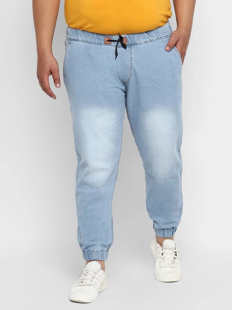 Urbano Fashion  Urbano Plus Men's Light Blue Regular Fit Jogger Jeans Stretch for Men | Best Price UAE