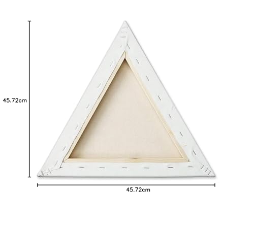 EASCAN ART Painting Drawing and Sketch Accessories Pre Stretched Triangle Shape Painting Canvas Frame Set of 2 (Size:18 Inch) - Image 4