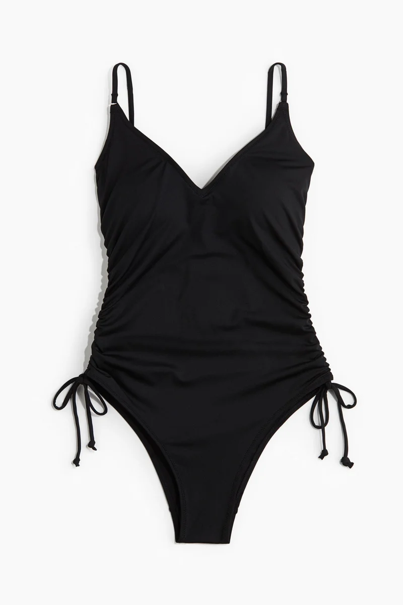 H&M Padded-cup drawstring-detail swimsuit