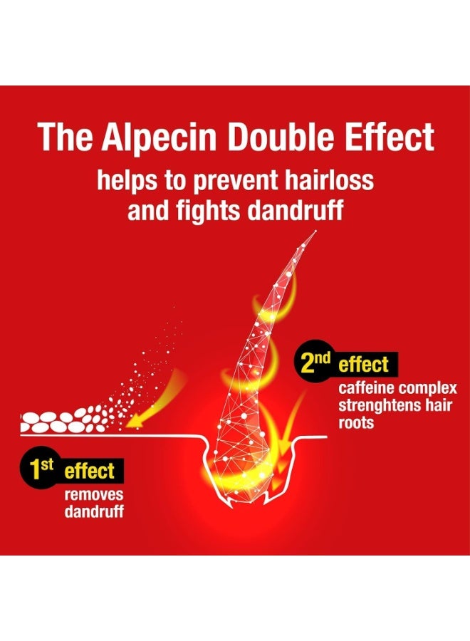 Alpecin Double Effect Caffeine Shampoo 1X 200Ml Anti Dandruff And Natural Hair Growth Shampoo Energizer For Strong Hair Hair Care For Men Made In Germany, Red - Image 4