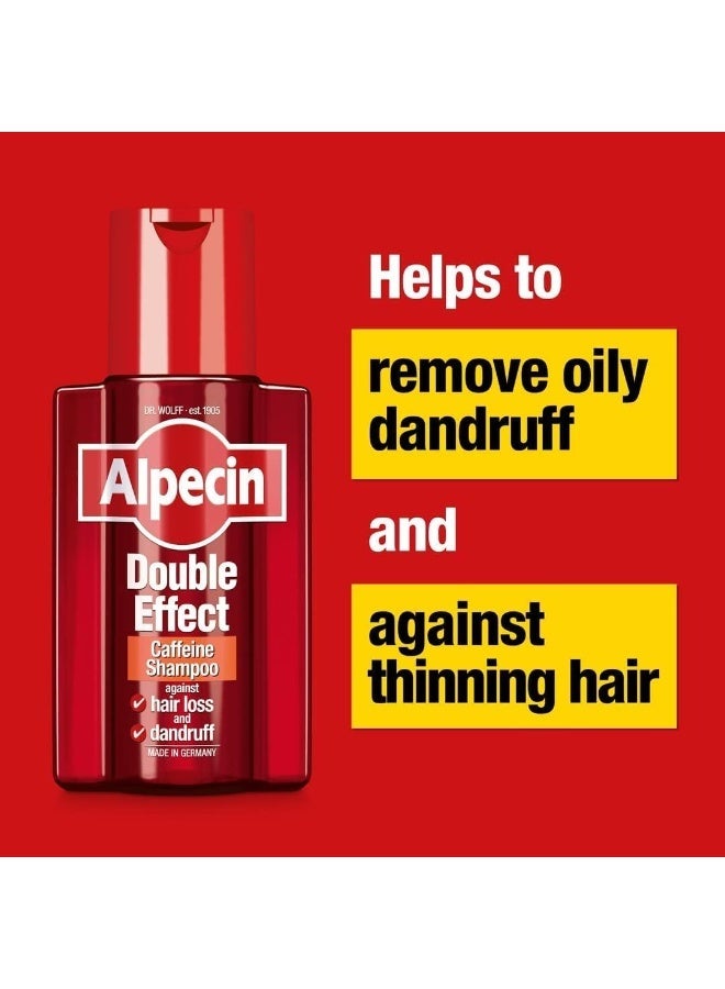 Alpecin Double Effect Caffeine Shampoo 1X 200Ml Anti Dandruff And Natural Hair Growth Shampoo Energizer For Strong Hair Hair Care For Men Made In Germany, Red - Image 2