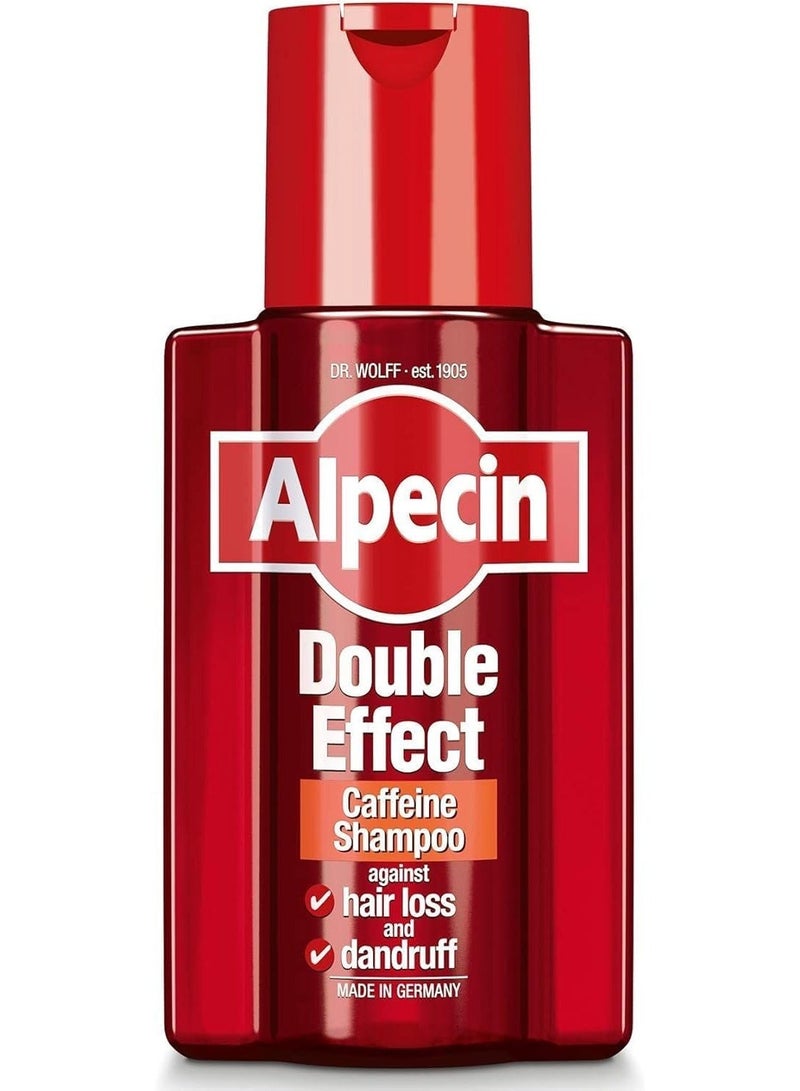 Alpecin Double Effect Caffeine Shampoo 1X 200Ml Anti Dandruff And Natural Hair Growth Shampoo Energizer For Strong Hair Hair Care For Men Made In Germany, Red - Image 1