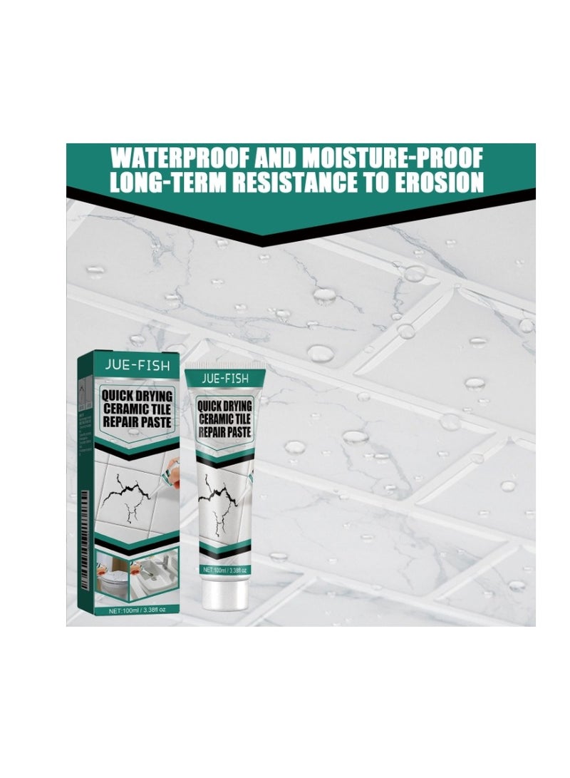 JUE-FISH 100ml Grout Repair Set Grout Filler Grout Sealer for Bathroom Shower Kitchen Floor Tile Fast Drying Tile Grout Paint - Image 4