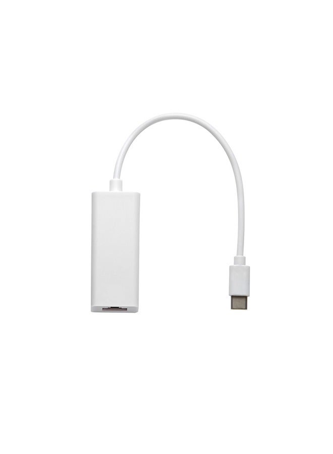 USB-C Network Cable To Interface, Rj45 Connector, Typec 100 Mbit/s Computer NIC Converter, Type C NIC To 100 Mbit/s Network Cable Converter (White) - Image 3
