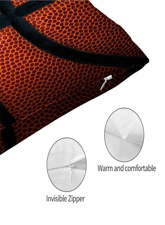 Mugod Rectangle Pillow Cover Red Black Basketball Leather Texture Design,Pillow Case for Bed Couch Sofa Office Decor 20x30 Inches - Image 5