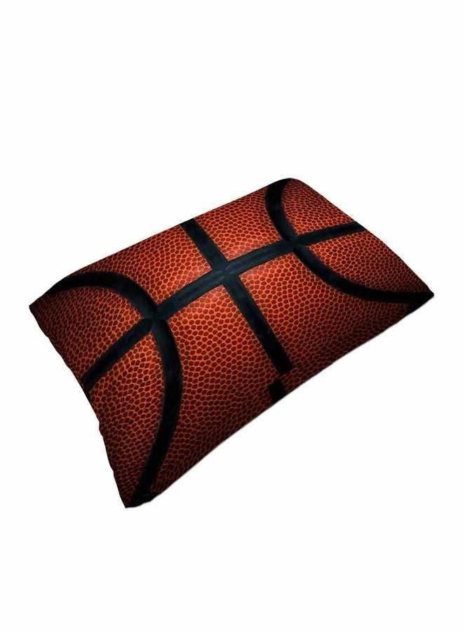 Mugod Rectangle Pillow Cover Red Black Basketball Leather Texture Design,Pillow Case for Bed Couch Sofa Office Decor 20x30 Inches - Image 3