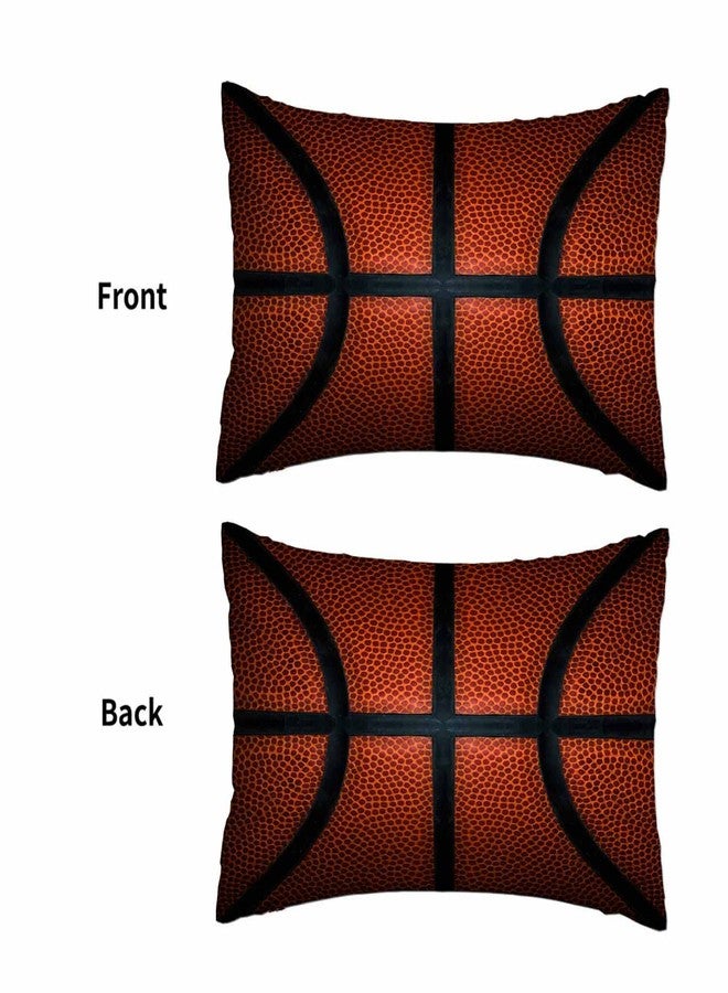 Mugod Rectangle Pillow Cover Red Black Basketball Leather Texture Design,Pillow Case for Bed Couch Sofa Office Decor 20x30 Inches - Image 2