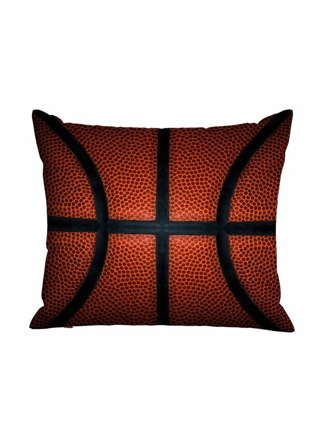 Mugod Rectangle Pillow Cover Red Black Basketball Leather Texture Design,Pillow Case for Bed Couch Sofa Office Decor 20x30 Inches - Image 1