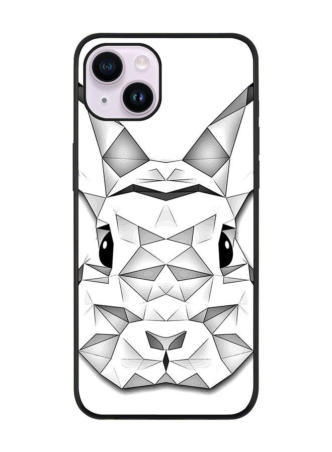 Stylizedd Rugged Black edge case for Apple iPhone 14 Plus Slim fit Soft Case Flexible Rubber Edges Anti Drop TPU Gel Thin Cover - Poly Bunny - Image 1