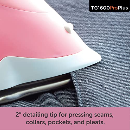 oliso TG1600 ProPlus Smart Iron with Auto-Lift – 1800 Watt Steam Iron for Clothes, Sewing, Quilting & Crafting – Diamond Ceramic-Flow Soleplate, Rosé - Image 4