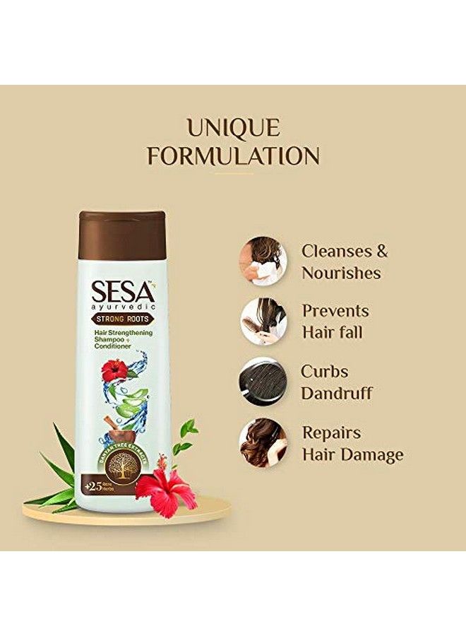 Sesa مجموعة العناية بالشعر ذات الجذور القوية من الأيورفيدا (زيت وشامبو + بلسم)؛ نظام متكامل للعناية بالشعر؛ زيت شعر - 100 مل وشامبو + بلسم - 200 مل - Image 5