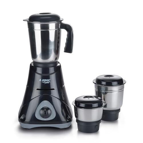 Judge by Prestige 500 Watts ACE Mixer Grinder with 3 Stainless Steel Jars| 3 Efficient Stainless Steel blades| Overload Protector| Sturdy Handles| Black - Image 1
