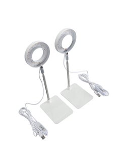 Thoraya 2 Sets Plant Grow Light Full Spectrum Height Adjustable Detachable Base 4 Level Brightness Dimming 2H 4H 8H Automatic Timer Halo Plant Growing Lamp  - Image 5