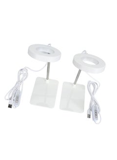 Thoraya 2 Sets Plant Grow Light Full Spectrum Height Adjustable Detachable Base 4 Level Brightness Dimming 2H 4H 8H Automatic Timer Halo Plant Growing Lamp  - Image 3