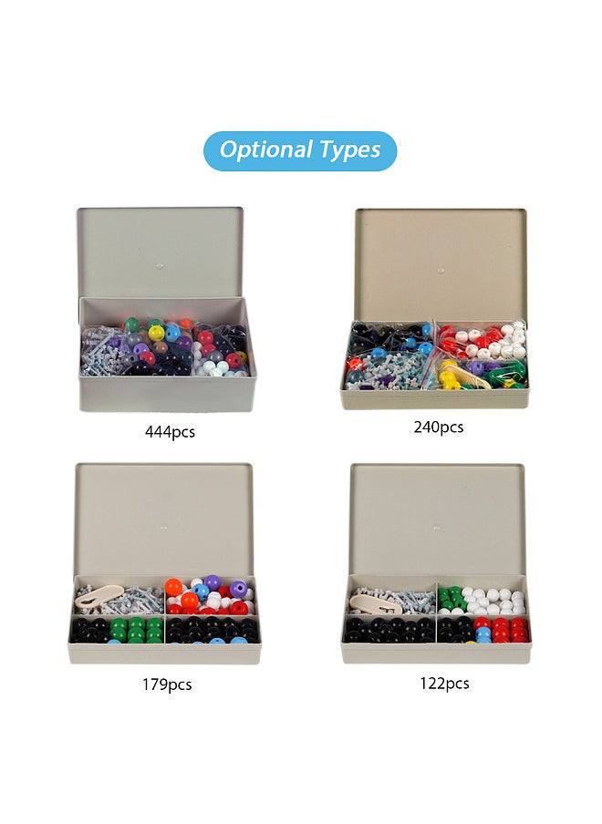 Generic - 444PCS Molecular Model Kit Set (196 Atoms Model+244 Link Keys+ 3 Orbitals +1 T ool) Portable for Student/ Teaching/ Lab - Image 1