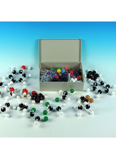 444PCS Molecular Model Kit Set (196 Atoms Model+244 Link Keys+ 3 Orbitals +1 T ool) Portable for Student/ Teaching/ Lab