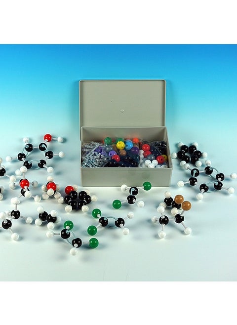 444PCS Molecular Model Kit Set (196 Atoms Model+244 Link Keys+ 3 Orbitals +1 T ool) Portable for Student/ Teaching/ Lab