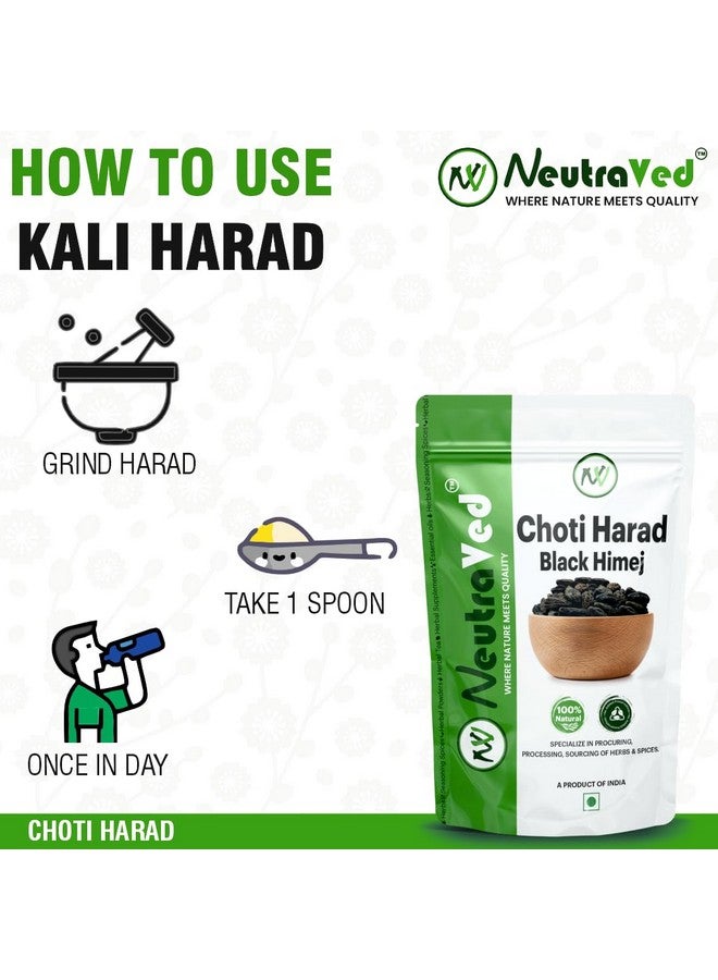 NeutraVed Choti Harad, Kali Harad, Black Himej, Myrobalan, Terminalia Chebula Small Hard Whole - 350g - Image 5