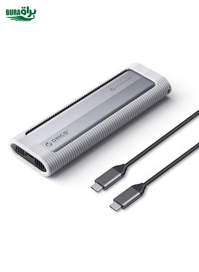 BURAQ ORICO AXM2-G2-GY-BP M.2 NVMe SSD Enclosure with Silicone Protective Case & Type-C Cable  - Image 1