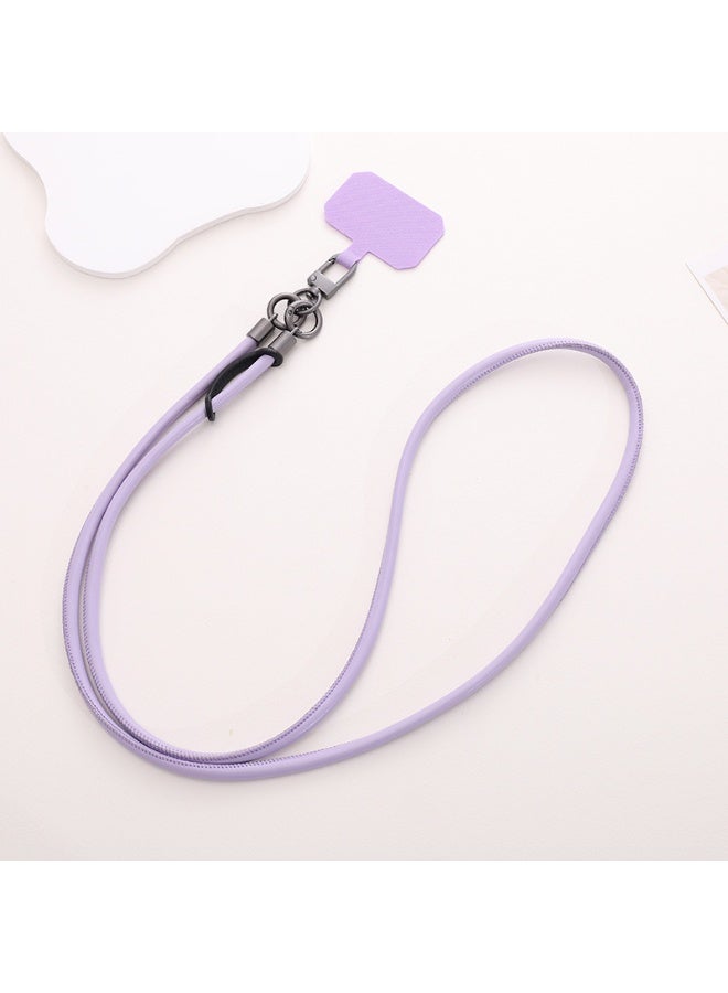 NIBEMINENT Beaded Phone Lanyard, Anti Lost Removable Wrist Strap, PU Leather Bracelet Pendant, Phone Keychain Lanyard