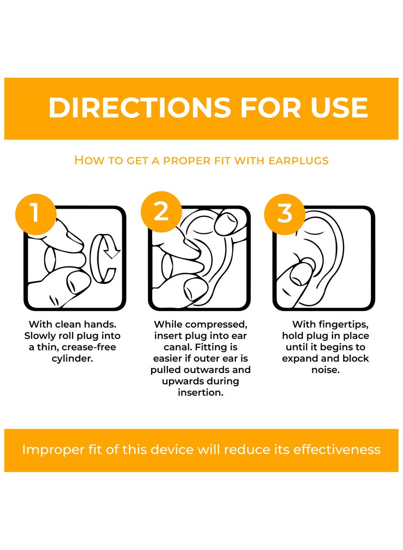 Jadole Naturals Advanced Earplugs For Noise Reduction - 6 Pair|Snore & Water Proof | With Soft Silicon - Image 3