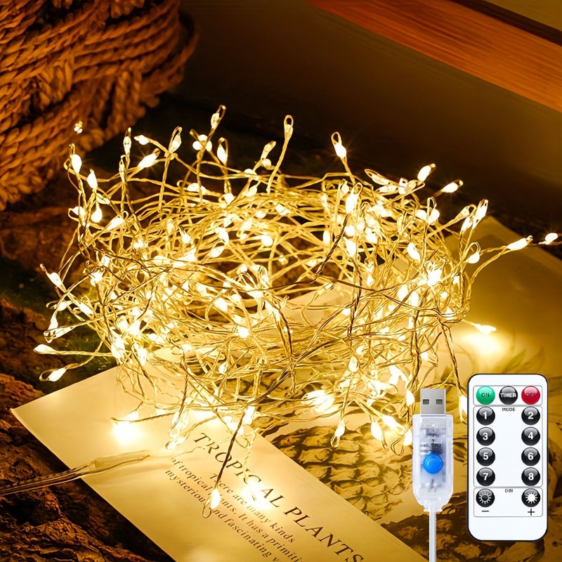 LED Copper Wire Light String USB Firecracker Fairy Lamp Ideal for Indoor Bedroom Wedding and  Decorative Light - Image 2