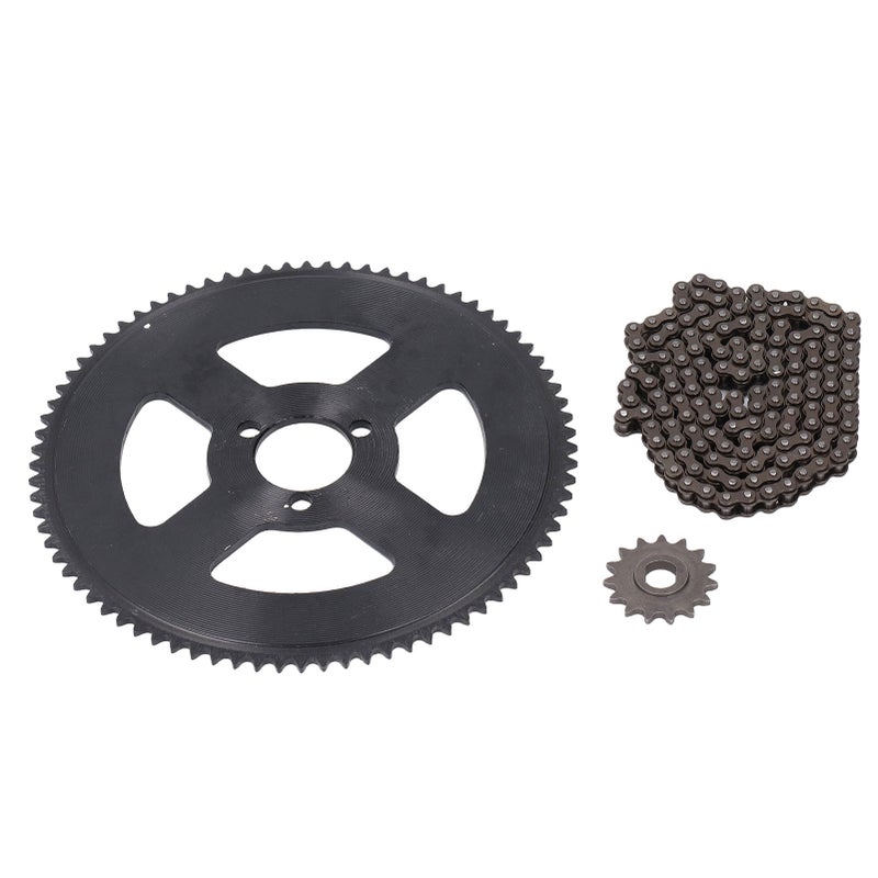 25H Chain Sprocket Set Steel 10mm 15T Front Sprocket 29mm 80T Rear Sprocket 146 Link Drive Chain for 47CC 49CC Mini Motorcycle ATV Dirt Bike - Image 2
