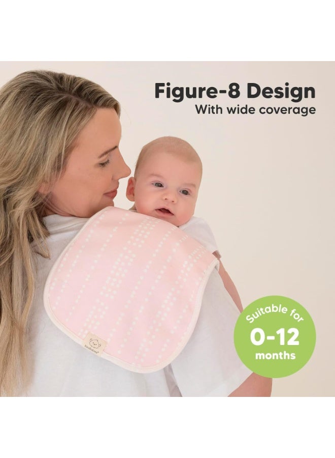KeaBabies 5-Pack Organic Burp Cloths for Baby Boys and Girls - Ultra Absorbent Burping Cloth, Burp Clothes, Newborn Towel - Milk Spit Up Rags - Burpy Cloth Bib for Unisex, Boy, Girl (Sweet Charm) - Image 3