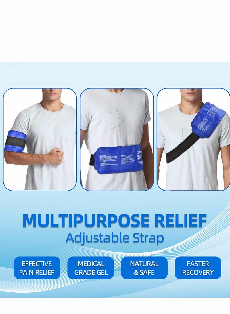 Barakah Ice Pack for Knee Cold Injury 2 Reusable Hot and Packs Surgery, Joint Pain, Arthritis Chronic Relief Swelling, Bruises Adjustable & Flexible Knees, Elbows - Image 3