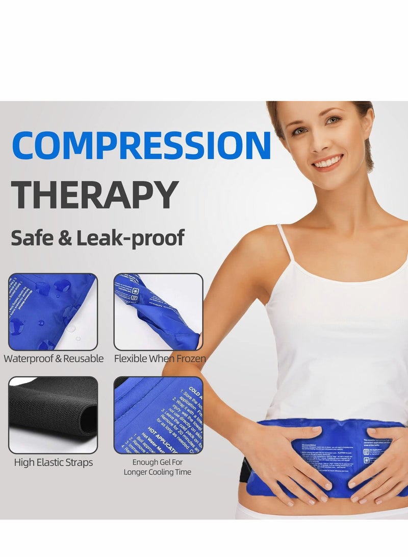 Barakah Ice Pack for Knee Cold Injury 2 Reusable Hot and Packs Surgery, Joint Pain, Arthritis Chronic Relief Swelling, Bruises Adjustable & Flexible Knees, Elbows - Image 2