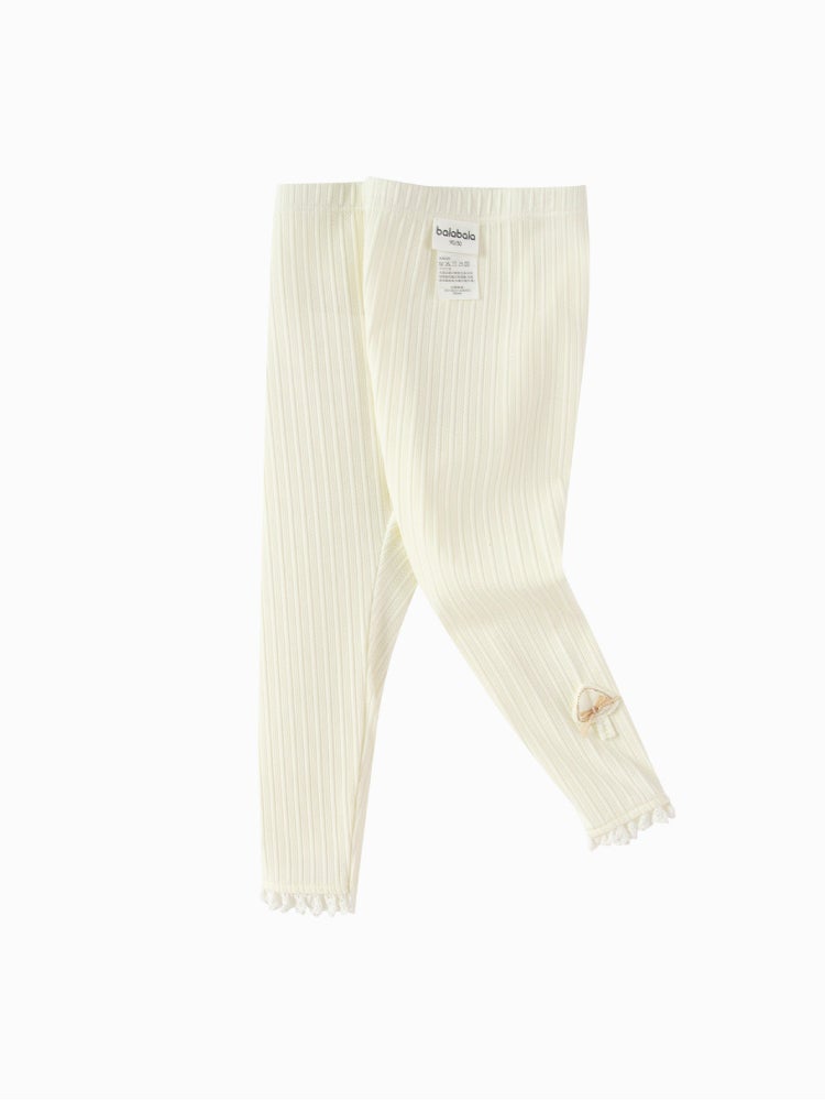 بالابالا بنطلون ليقنز مضلع مع ربطة للبنات - Image 4